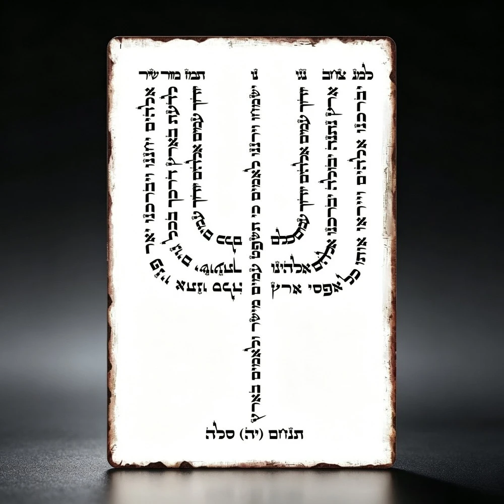 CIFBUY Vintage Hebrew YHVH Aluminum Wall Art Waterproof Durable Rustproof Metal Sign For Home Office Room Decor