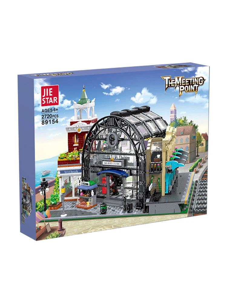 En STOCK 89154 MOC Street View ville gare blocs de Construction modèle de Construction briques jouets pour enfants coffret cadeau de noël