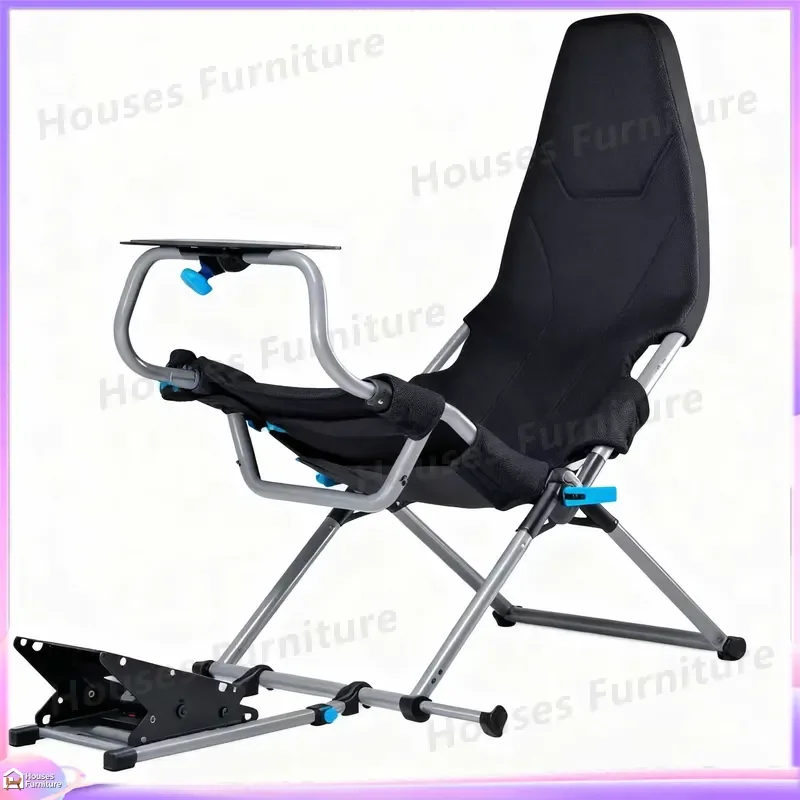 210 Foldable PVC Racing Simulator Cockpit Game Chair Compatible with Logitech G29 G923 Steering Wheel Gaming Seat Stand