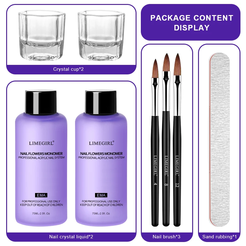 Predgirl-アクリルリキッドモノモノメーター,ネイルアート,カービングエクステンション,日曜大工パウダー,クリスタルリキッド,75ml