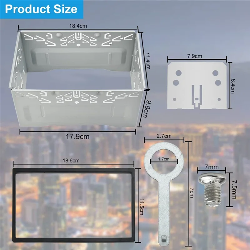 Marco de instalación de Radio de coche Universal, ranura de instalación de marco de Metal de doble DIN, reproductor de DVD para coche, GPS