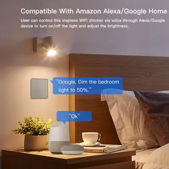 Bseed EU Rusko Nový Zigbee Dotykový Wifi Stmívač světla Inteligentní vypínač Bílá Černá Zlatá Šedá Barva Funguje S Smart Life Google Alexa 10 nejlepší prodej Chytrý stmívač zásuvek Zigbee - №2