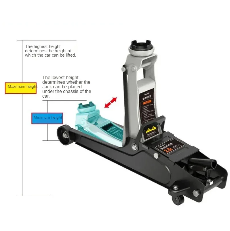 Multi-color jack horizontal car with SUV off-road auto repair tire replacement 2.5 tons of hydraulic jack for car