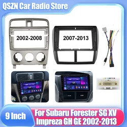 9“ 2Din Car Radio Fascia For Subaru Forester SG XV Impreza 2002-2013 Stereo Audio Player DVD Panel Dash Kit Frame Bezel Faceplat