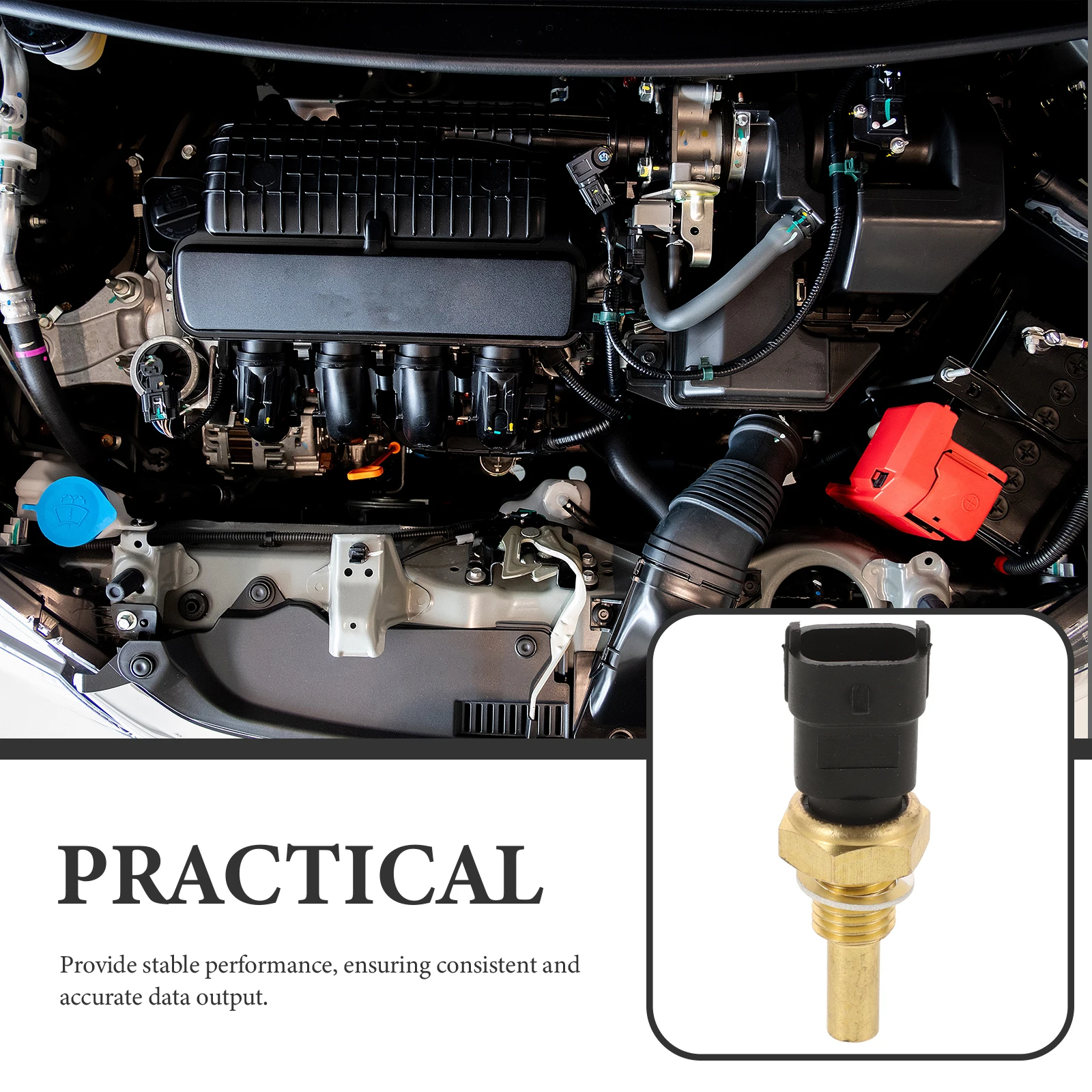 

Water Temperature Sensor Fast Response Durable Engine Coolant Temp Sensor Replacement For Motorcycle Car Engine Sensors Switches