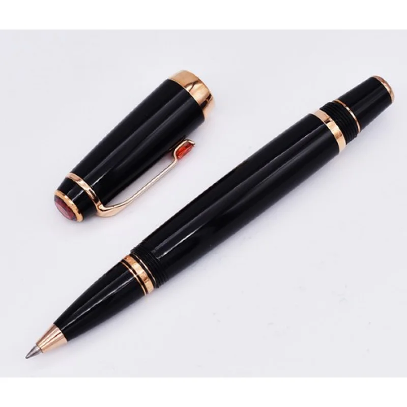 

Классическая усовершенствованная ручка-роллер A+ Crocodile, подарочная ручка для письма с черным рубином и золотым кольцом
