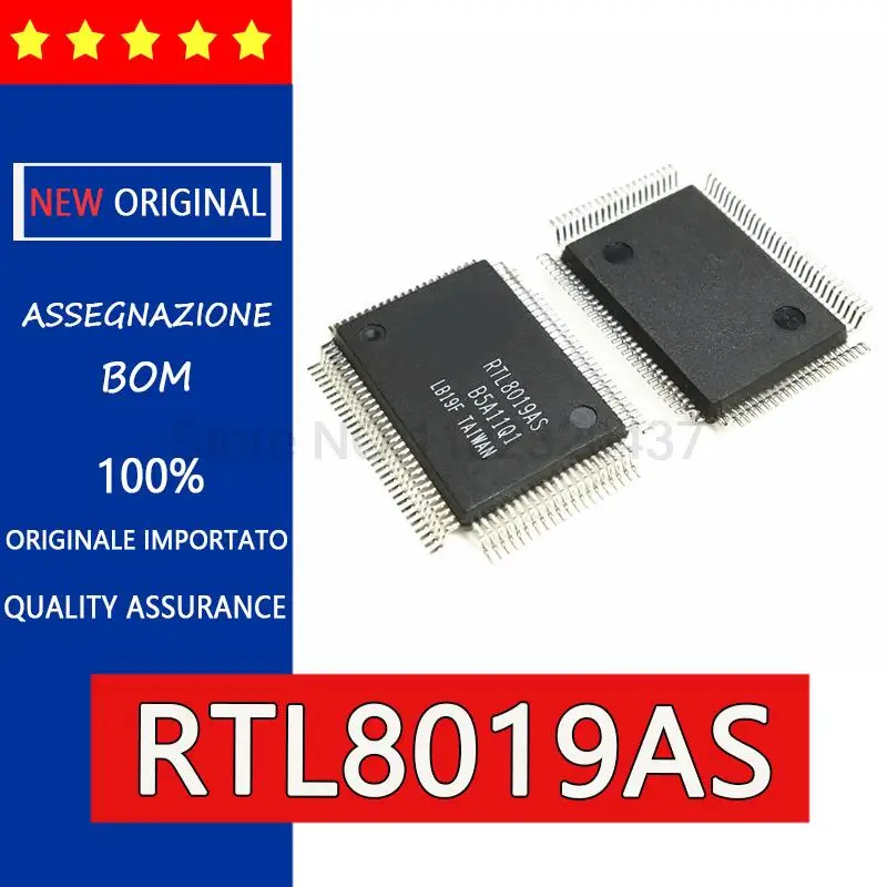 New and original RTL8019 RTL8019AS-LF QFP100  Ethernet controller chip New QFP100 foot patch Ethernet controller chip