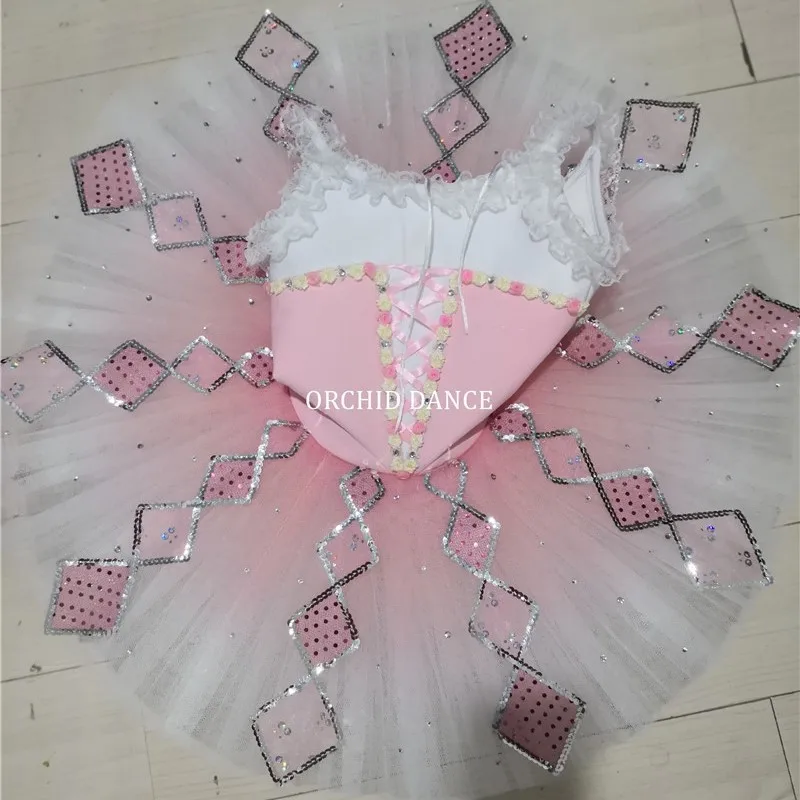 

Professional Beautiful Girls Dance Performance Competition Wear Ballet Tutu Pink