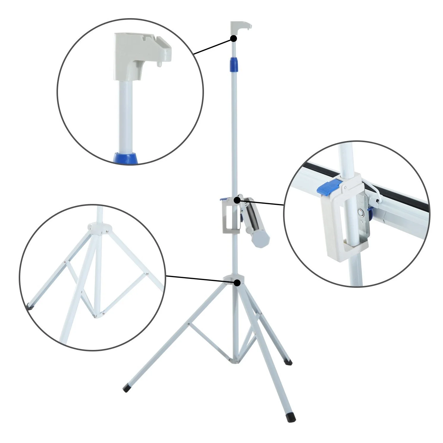 100inch Portable Tripod Projector Screen Stand 4:3 Format for Outdoor Home Theater Use Aluminum Material