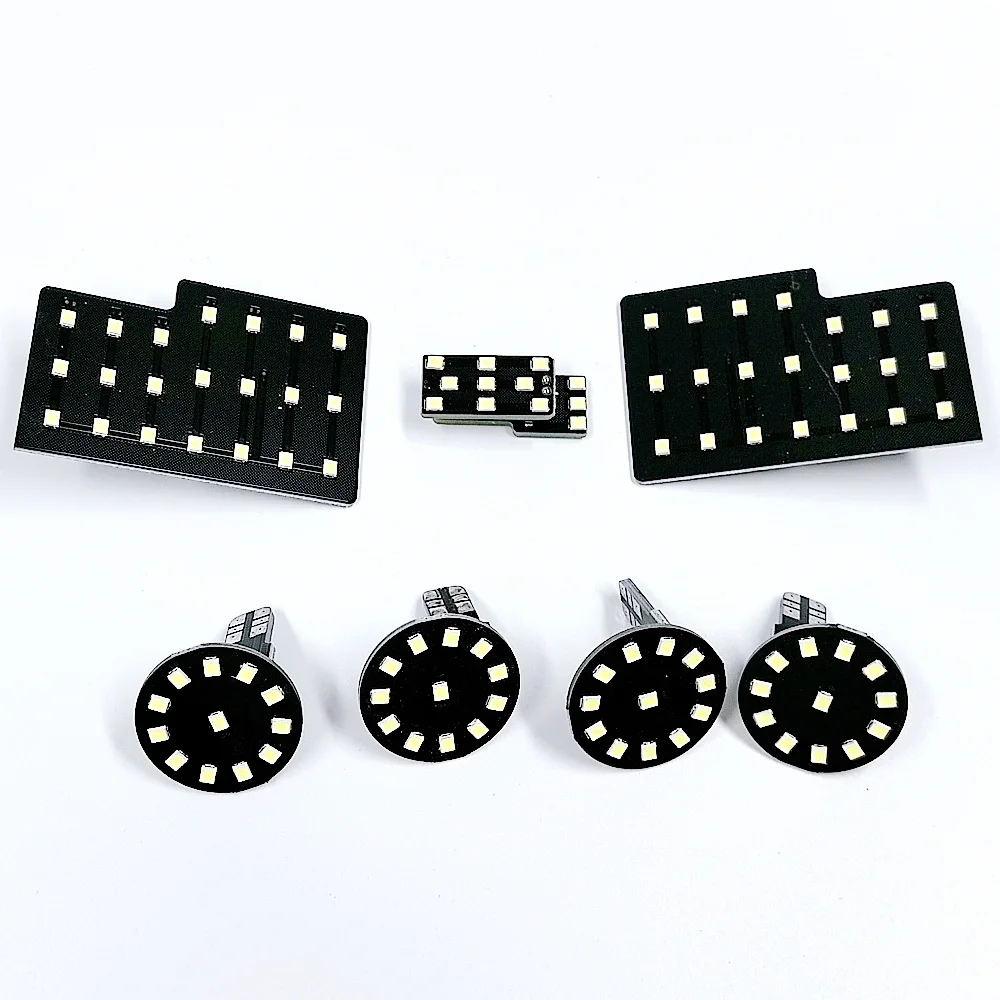 

July King 7pcs 6000K LED Car Indoor Reading Lights Compatible for Audi A4L A5, 4 Front Dome + 2 Rear Dome + 1 Tail Light