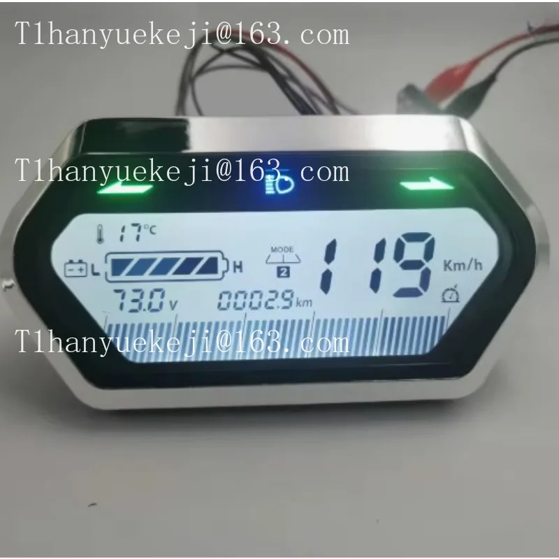 Applicable to electric bicycle instrument 48v60v72v battery version LCD display parts