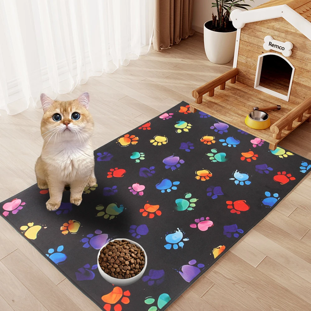 

Pet Floor Mat Multi-function Non-slip Cats and Dogs Kennel Fence Carpets Household Pet Meal Mat Home Cleaning Puppy Training Pad