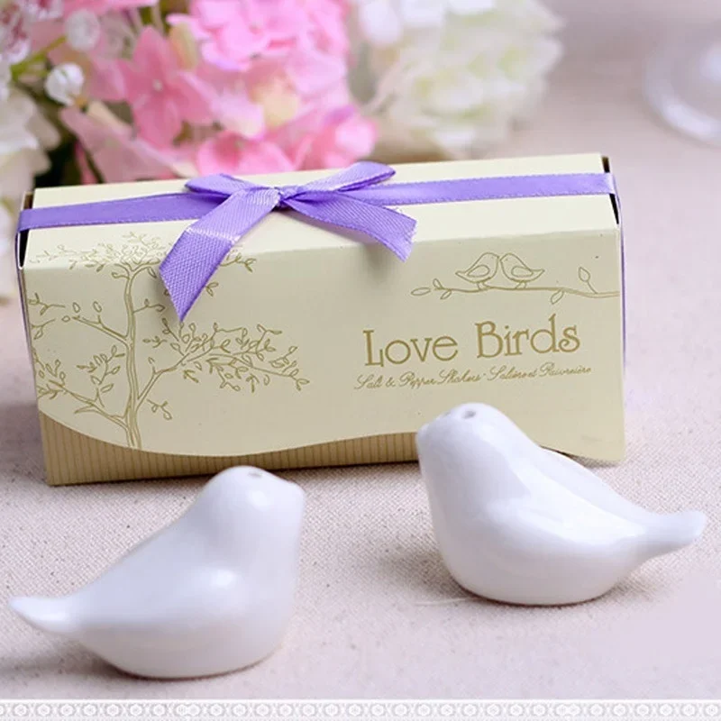 2 Teile/satz Liebe Vogel Salz & Pfeffer Shaker Hochzeit Gefälligkeiten und Geschenke für Gäste Souvenirs Dekoration Event & Party Küche liefert – Detail 5