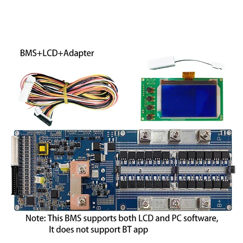 Seplos Smart BMS 13S 14S 15S 16S 100A 150A 200A 48V CAN/RS485 Board Bluetooth LiFePO4 Batterij Communicatie met Omvormer 2.0ver 10E