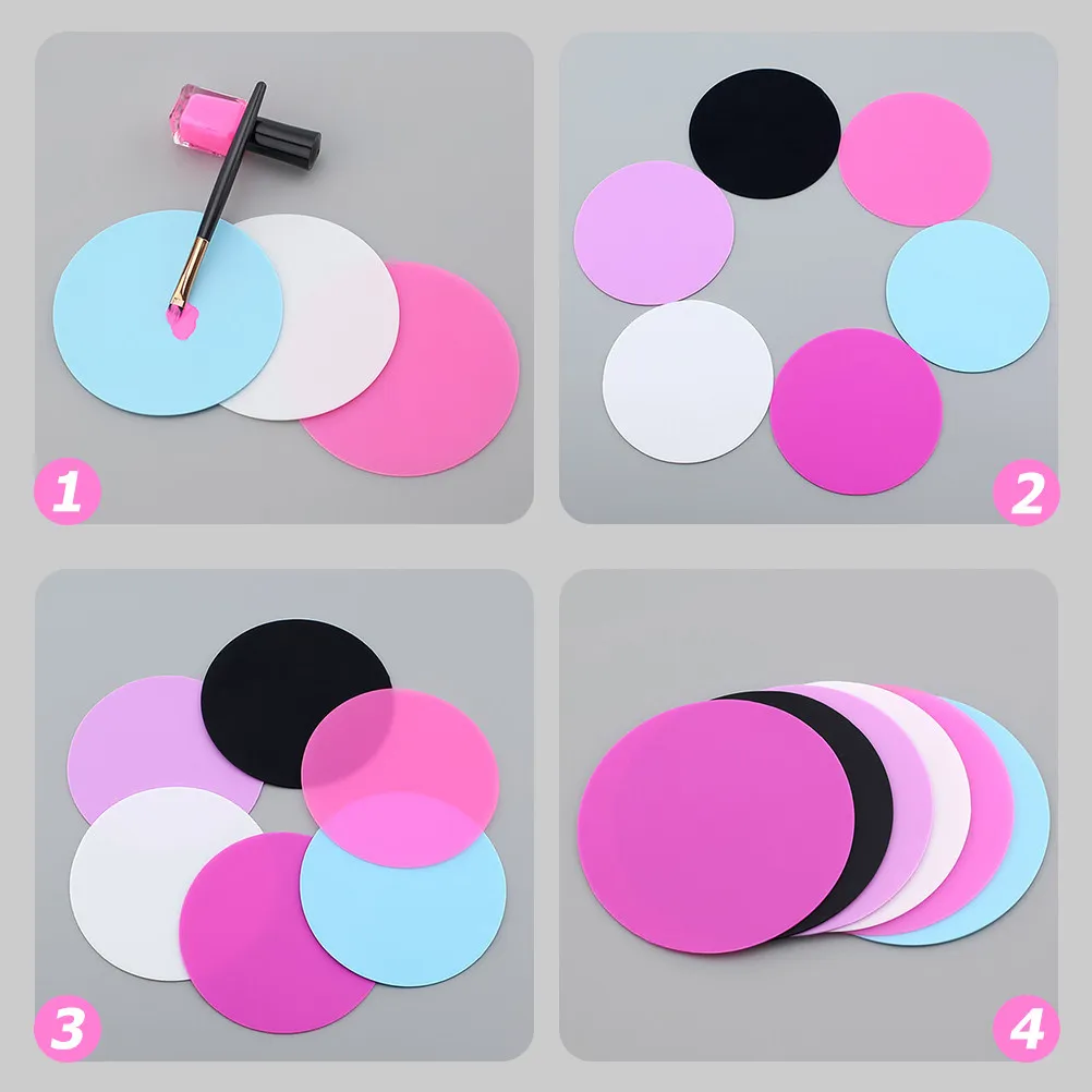 

6Pcs Professional Nail Art Mixing Palette Set for Acrylic Gel Polish Blending Manicure Salon Tool Painting Palette Art Supply