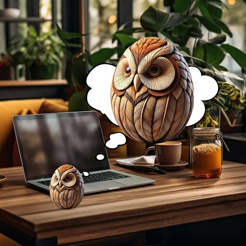 Carved Animal Craft Eggs Home Egg Decor Resin Animal Carving Craft Vivid Art Decoration Basket Stuffers for Beginners Kids