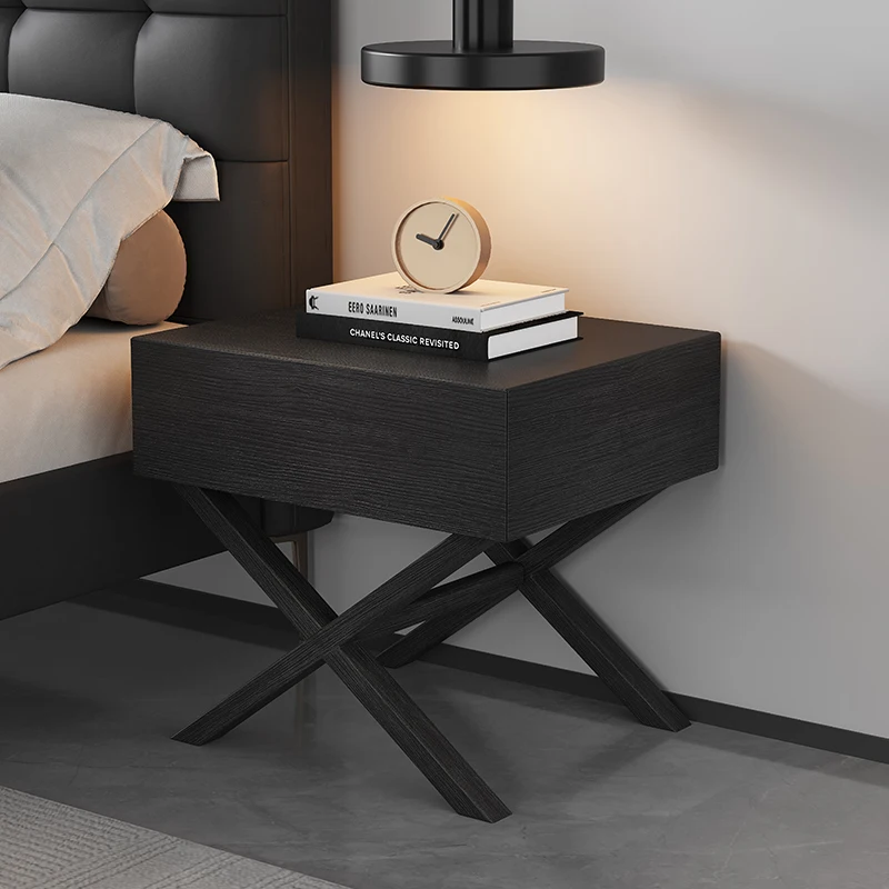 Italian modern light luxury bedside table household bedroom 2025 new bedside small complete storage bedside storage cabinet