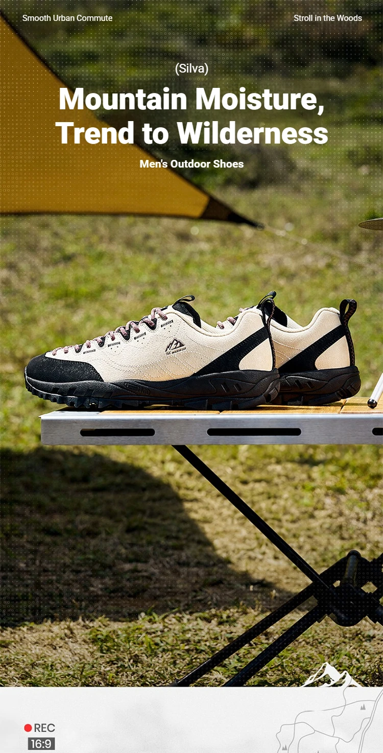 361 Degrees Silva Outdoor-Wanderschuhe für Herren, Weich, Leicht, Atmungsaktiv, Verschleißfest, Gummi, Rutschfest, Herren-Sneakers 672633306 – Detail 3
