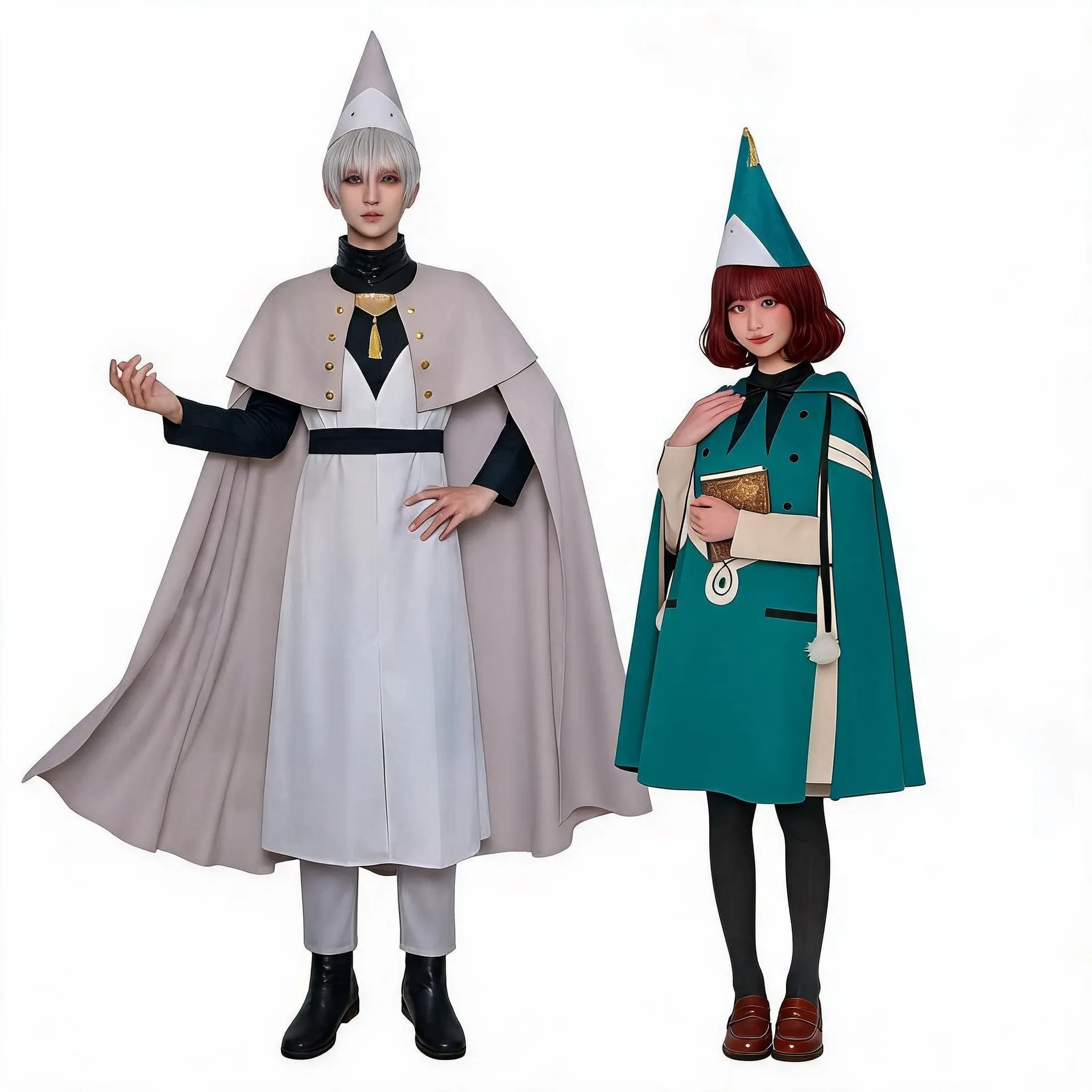 Costume de cosplay d'atelier de sorcière, tenue d'anime japonais, ensemble complet chapeau et cape pour Halloween et Comic Con, pour hommes et femmes