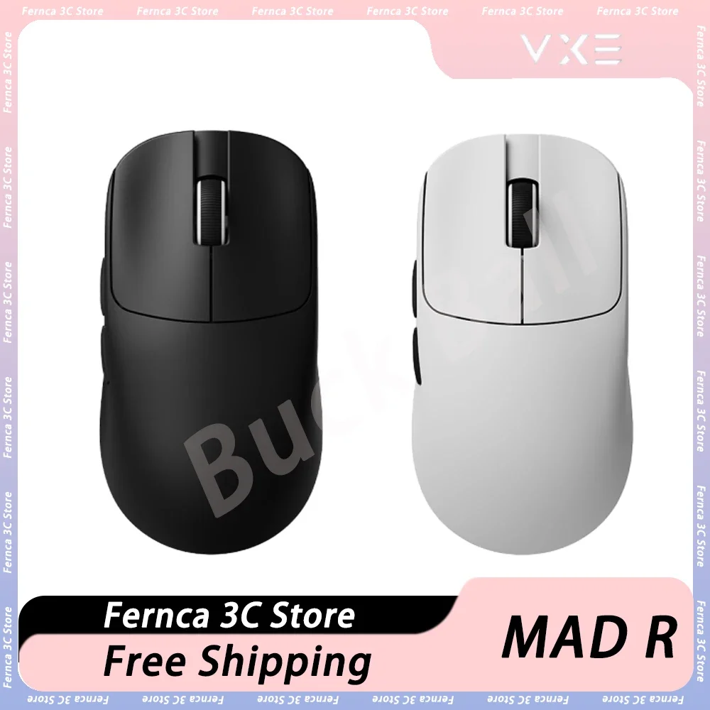 VXE MAD R MAJOR Mouse PAW3950 Sensor 8K Wireless Gaming Mouse Dual Mode Custom Lightweight Low Latency Mice PC Game Accessories