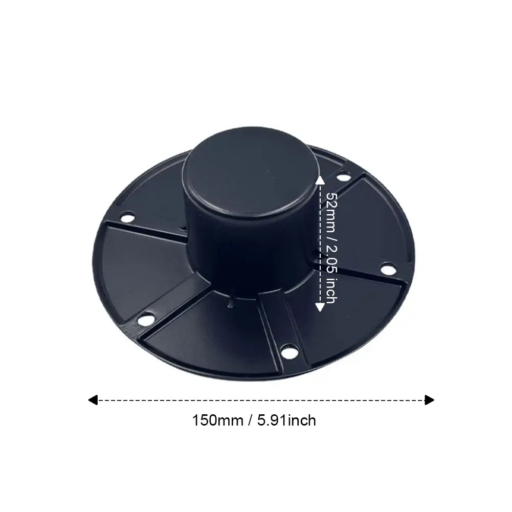 Black RV Boat Trailer Pedestal Base Round Flush Mount Table Leg Base Floor Mount RV Table Floor Mounting Base ﻿