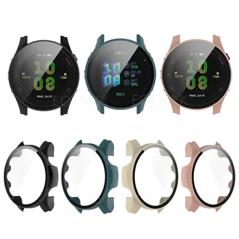 Etui na zegarek Garmin Forerunner 255 255S 955 z hartowanym szkłem dla Forerunner 965 265S 265 PC Shell