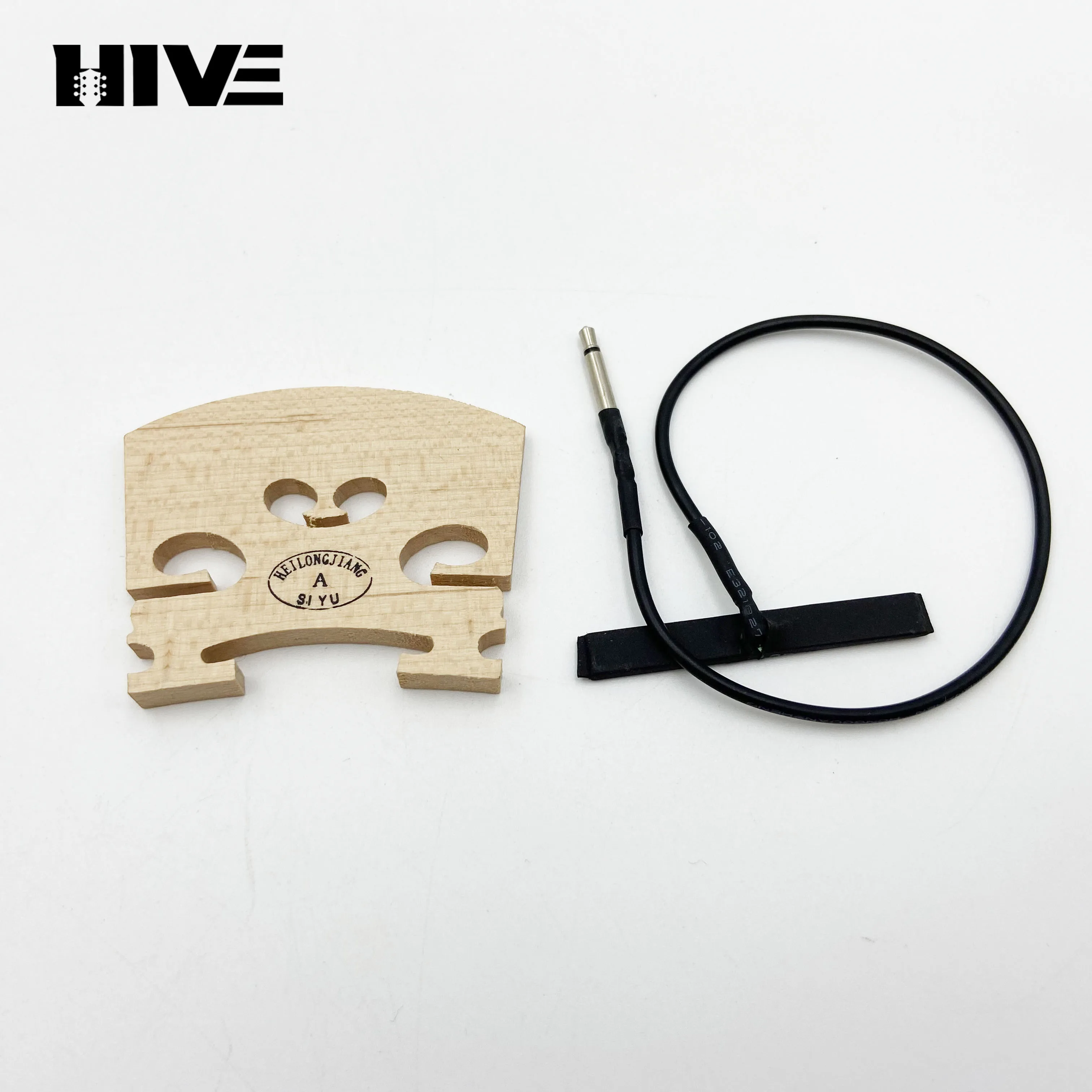 

2.5 Audio Plug Violin Pickup Rod Violin Bridge Maple Under Bridge Volume Control Knob Cap Violin Pickup Accessory