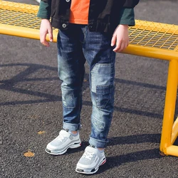IENENS Kids Boys Clothes Skinny Jeans Classic Pants Children Infant Denim Clothing Bottoms Baby Trousers 4 5 6 7 8 9 10 11 Years