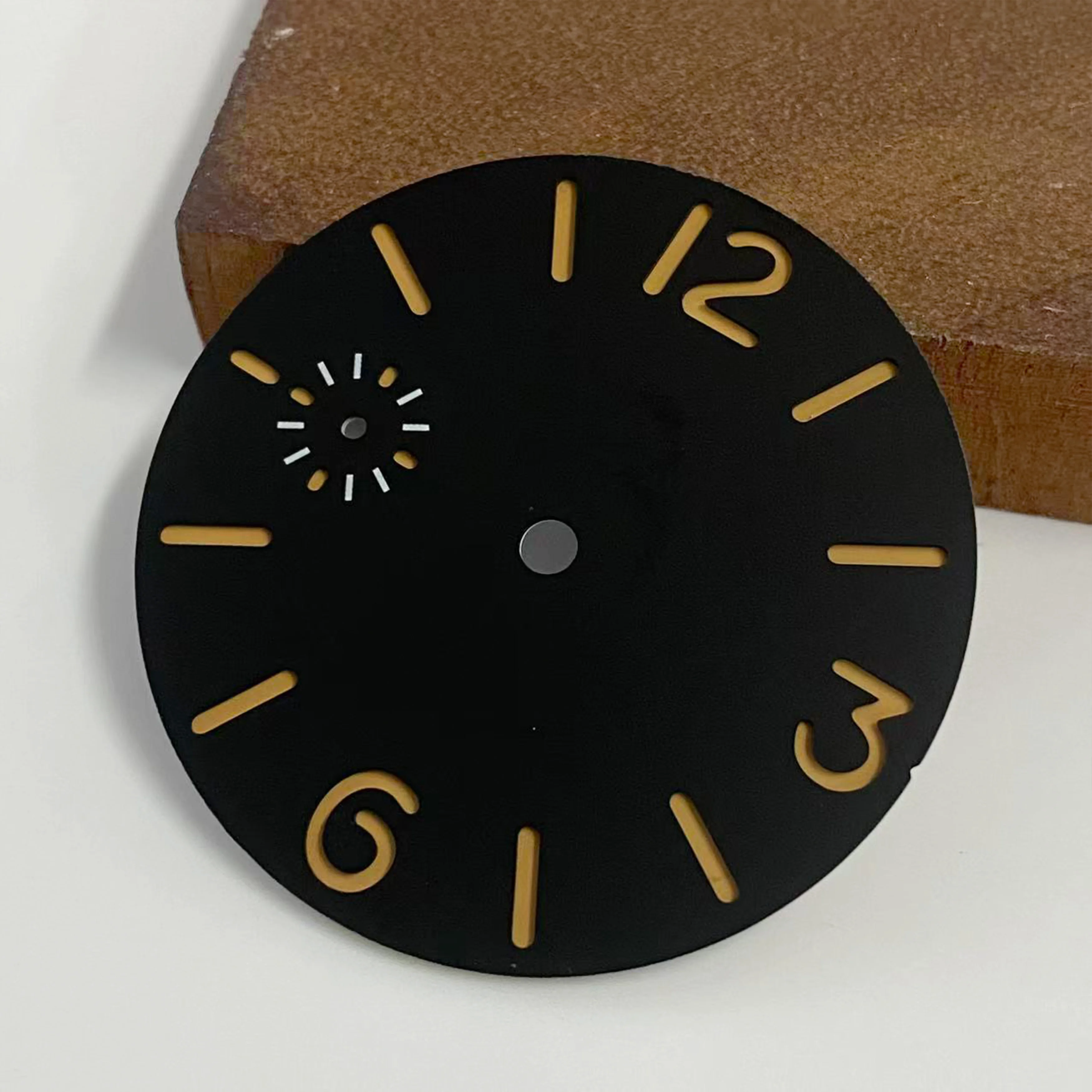 أسود 34.5 مللي متر/36 مللي متر الطلب ساعة الوجه الأخضر مضيئة ل ETA6497/ ST3600 حركة اكسسوارات تعديل استبدال ساعة الطلب ﻿