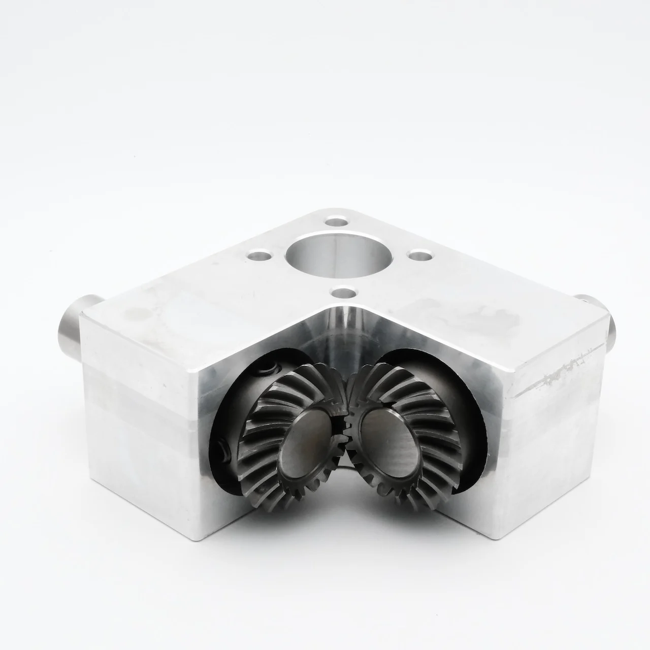 1: 1 20MM Shaft Right Angle Commutator 2M 20T Right Angle Corner Turning Device Spiral Bevel Aluminum Spiral Keyway Gearbox