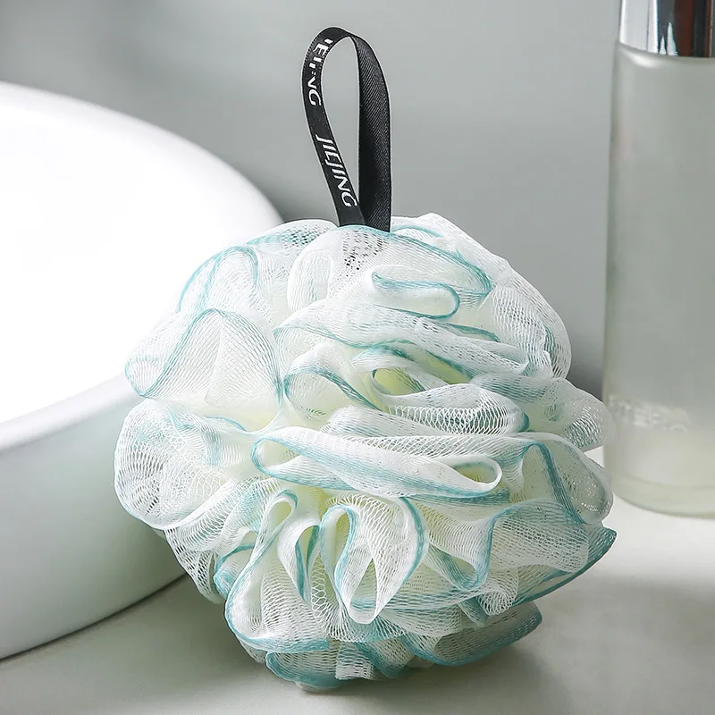 New Two-Tone Soft Mesh  Shower Ball Bath Flower Body Cleanser Scrub Bath Ball Scrub Back Foam Mesh Bathroom Supplies