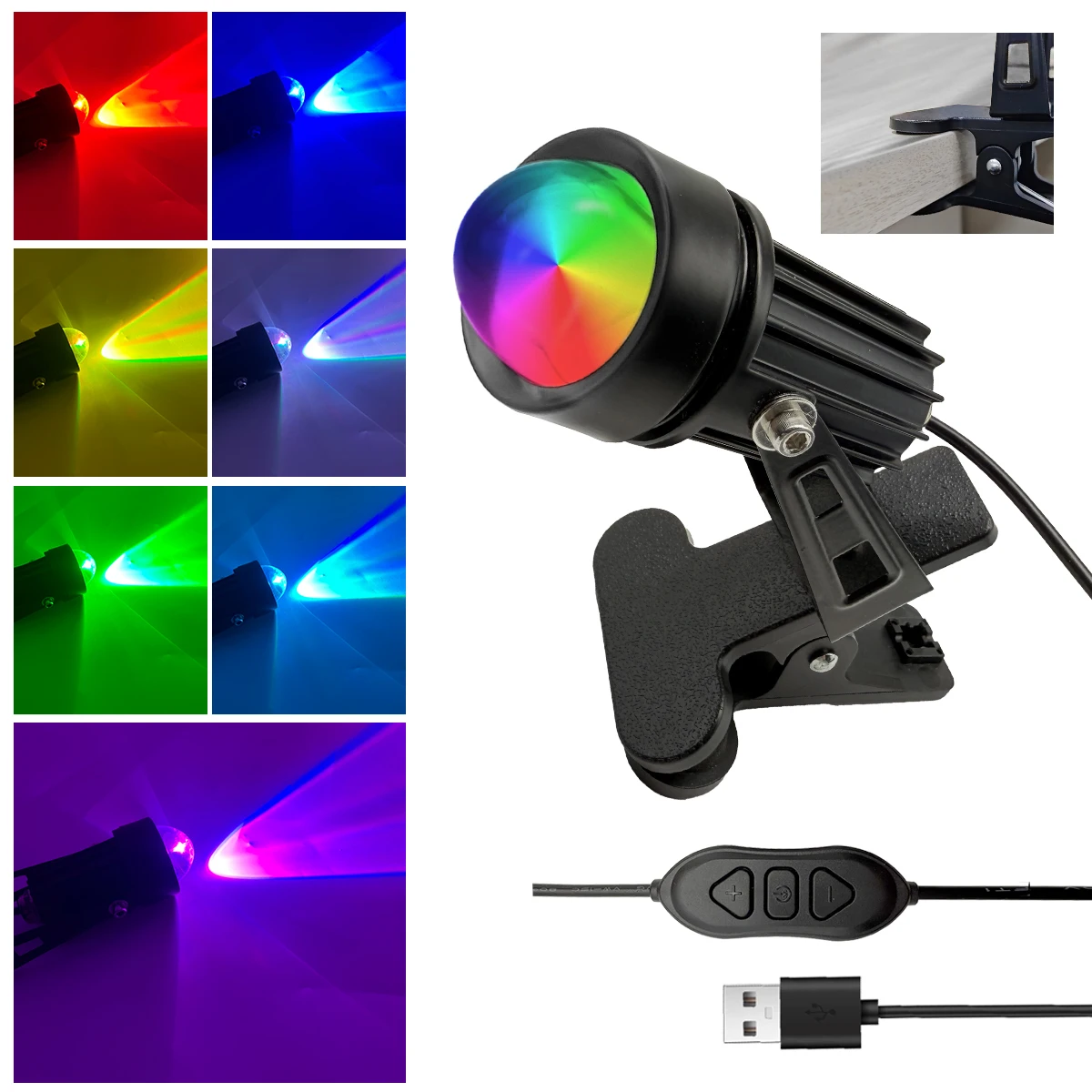 Hanglampen met RGB-clip, spots voor binnen, landschapsspots, verlichting voor gaming-sfeerverlichting, veelkleurige sfeerverlichting voor feestjes