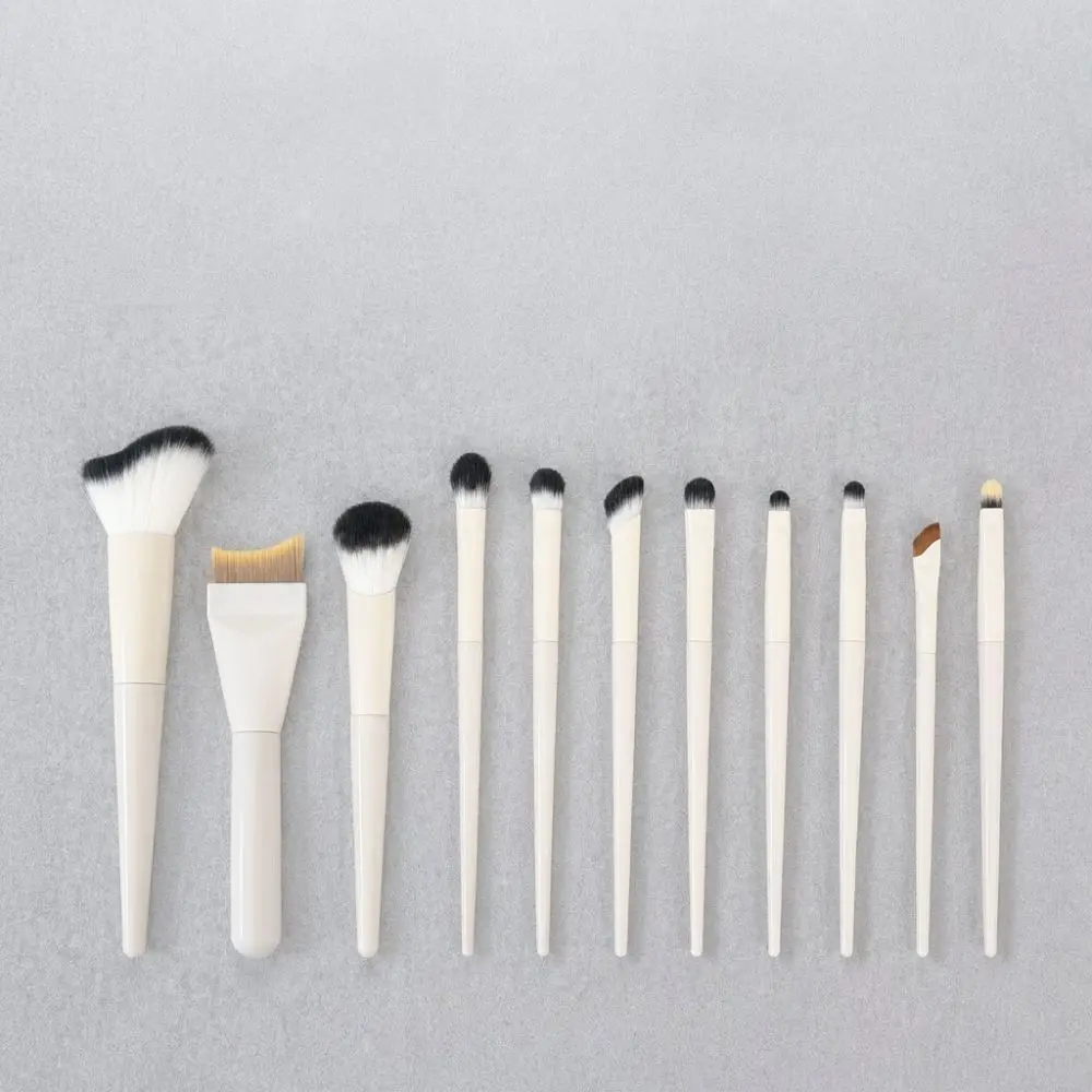 Soft Fiber Makeup Brush Set Crescent Style Professional Cosmetic Applicators For Powder Foundation Blush Eyeshadow Kits