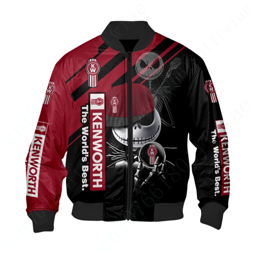 Kenworth-Chaqueta Bomber para hombre, uniforme de béisbol, abrigos gruesos, chaquetas cortavientos 3D, ropa Harajuku, Parkas