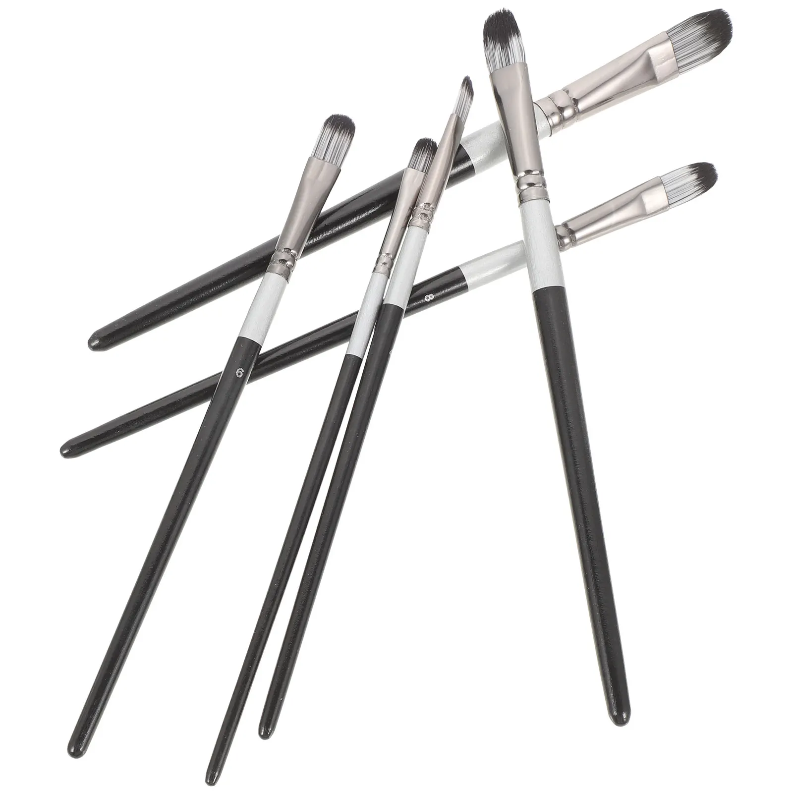 

6 Pcs Set Watercolor Paint Brushes For Acrylic Painting Paint Brushes Acrylic Oil Gouache Nail Face Crafts Painting Supplies