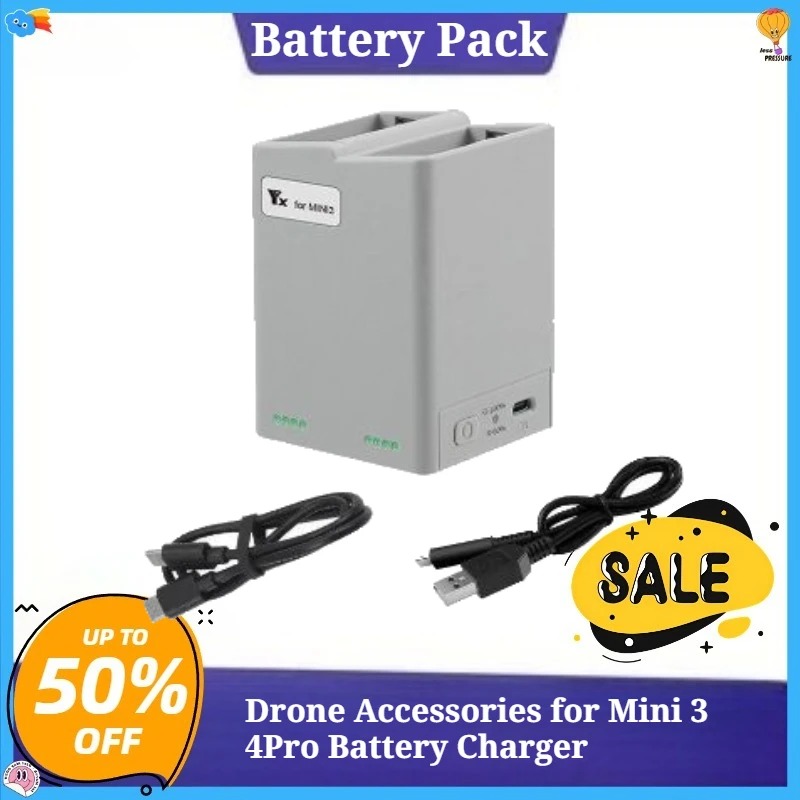 

Two Way Charging Hub Drone Battery Charger Compatible with Mini 3 3Pro 4Pro Series Drone Accessories for Mini 3 4Pro Battery