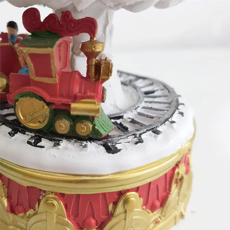 Cross-border best-selling Christmas decorations Santa Claus resin pendant Arctic Village Christmas train Christmas tree ornament