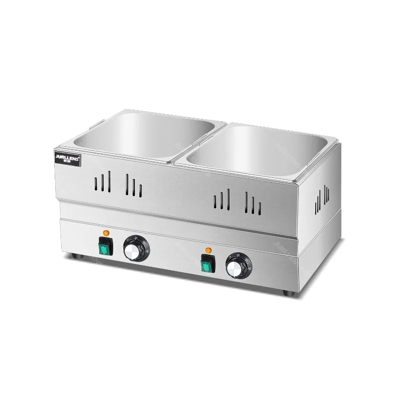 Curry fish egg machine, braised pot, commercial hot brine machine, cooked food small insulation table double tank