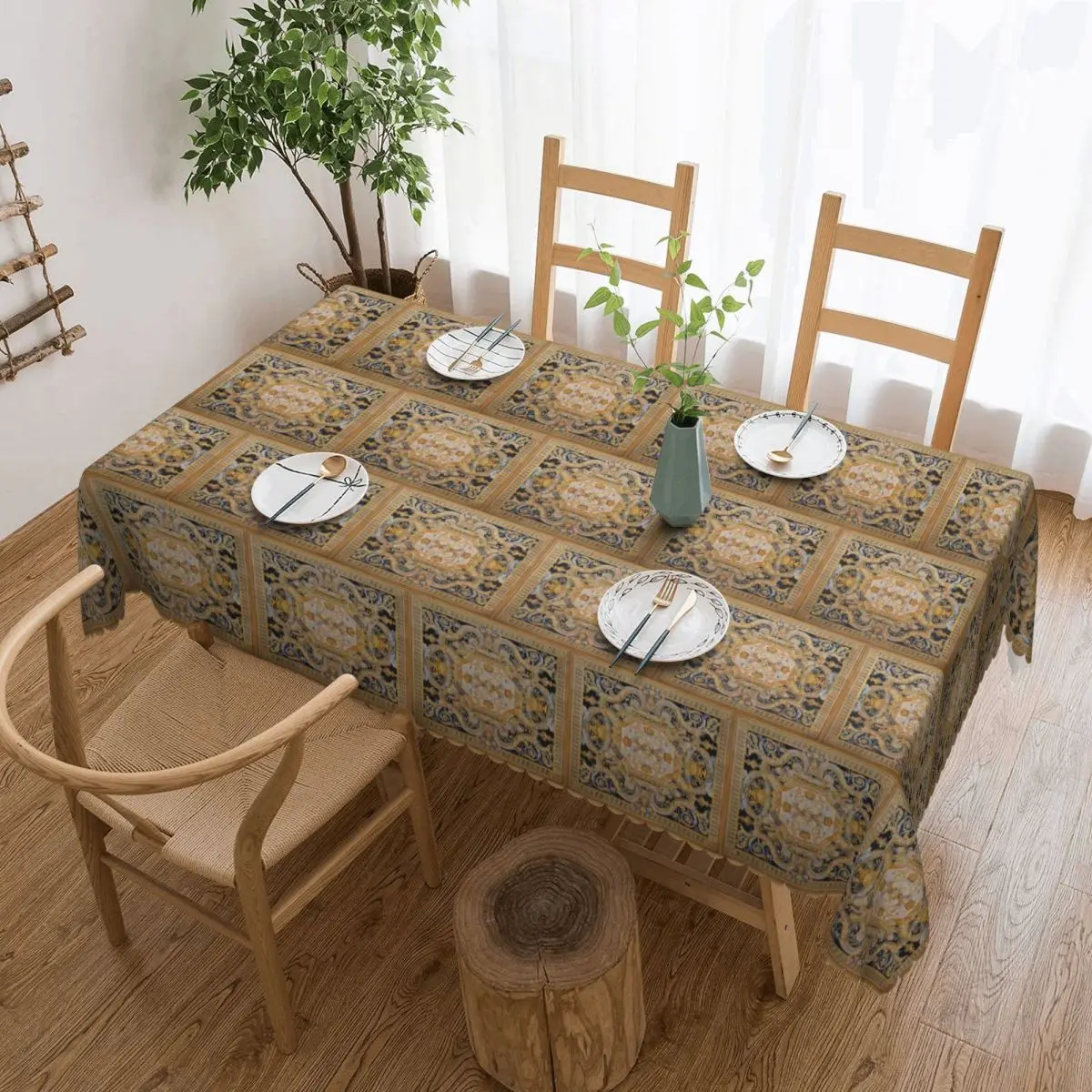 Baroque Madness Tablecloth Restaurant Kitchen Rectangular Tablecloth Festival Party Decorations Tablecloth Dining Table Cover