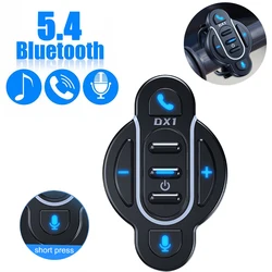 Motorcycle Handlebar Remote Control Button Wireless Call Kit Bluetooth-compatible Media Controller Music Player Waterproof