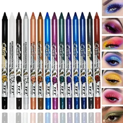 14 Colors Colorful Long-lasting Eyeliner Pencil Waterproof Quick-Dry No Blooming Blue Pink Eye Liner Pen Cosmetics Tools