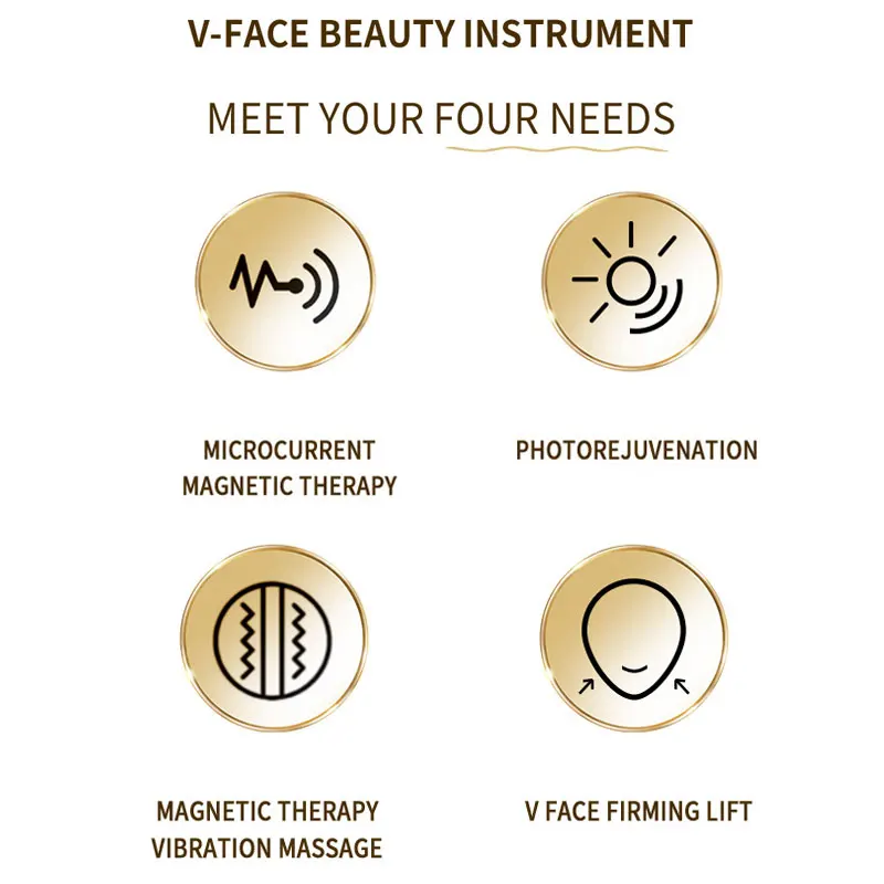 V 페이스 마사지 EMS 미세 전류 진동 마사지 페이스 리프팅 장치 레드 라이트 피부 회춘 이중 턱 리프트 업