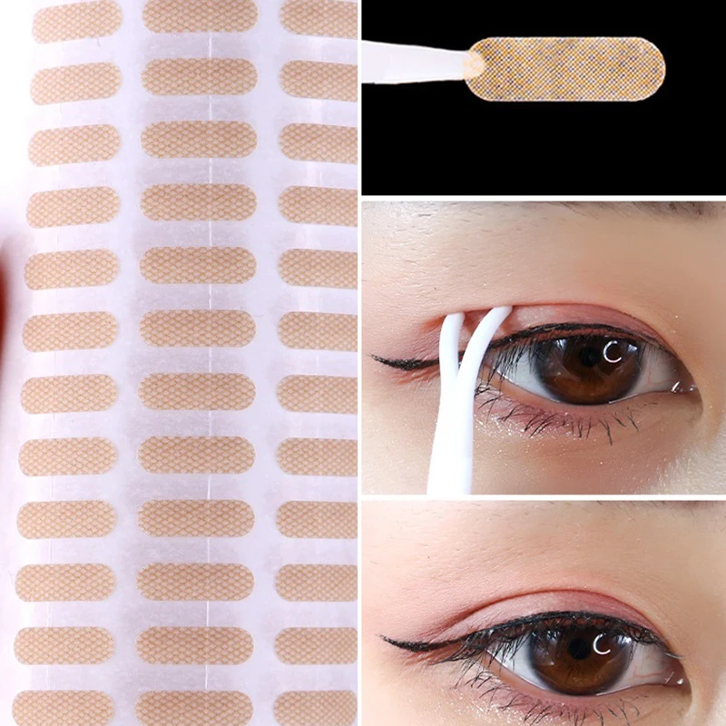 Auto-adesivo Invisible Double Eyes Lift, Natural Big Eyes Lift, sem marcação, Mesh-Lace, parcial Eye Makeup Tool