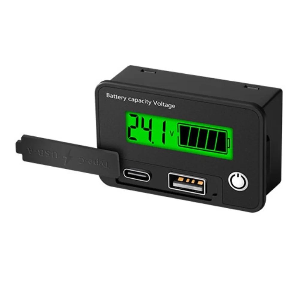 8-30 فولت مؤشر قدرة البطارية LCD مقياس الكهرباء الرقمي الرصاص الحمضية ليثيوم LiFePO4s سيارة دراجة نارية الفولتميتر مقياس الجهد #6