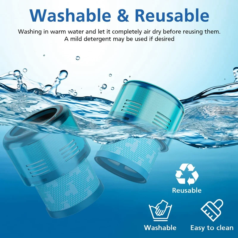 5PCS For Dyson Gen5 Detect / Outsize Vacuum Cleaner Rear Filter Spare Parts Replacement Attachment With Cleaning Brush