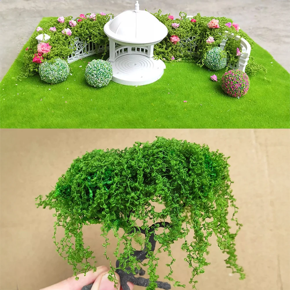 لتقوم بها بنفسك ديوراما محاكاة موس فاين نبات الخضرة نموذج شارع بناء المشهد اكسسوارات الديكور 6 جرام