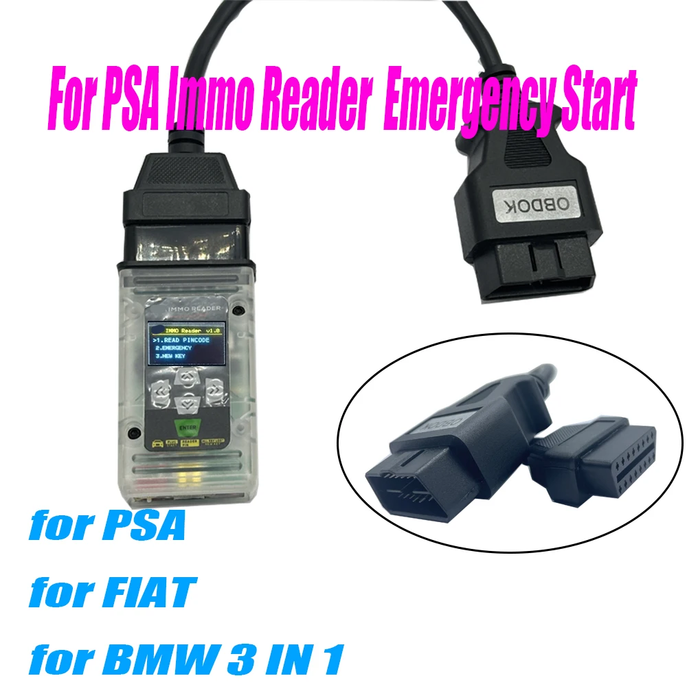 

Для PSA Immo Reader Aerial Start Bypass 3 в 1, все ключи Lost Read PIN-код, силовое зажигание для PSA для FIAT для BMW PINCODE R/W