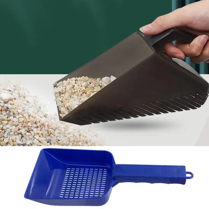 Aquarium Shovel Cat Litter Scoop Gravel Strainer Fish Tank Sand Scraper Garden Planting Scoop Pan Pet Accessories Cleaning Tools