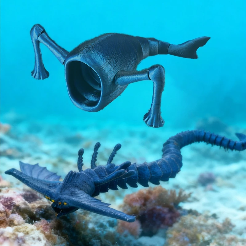 Nuevo en Stock, Figura de Acción Impresa en 3D, Under Sea Eater Bloop Gran Maja, Juguete, Muñeco, Regalo de Cumpleaños para Niños
