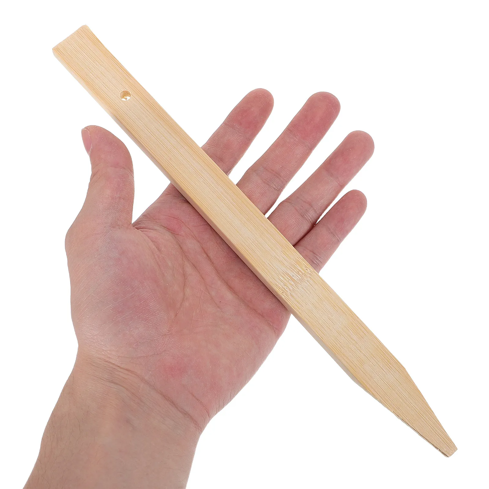 30Pcs Bamboo Garden Stakes 9.8 Inch Survey Pe Gs for Building Construction Yard Perimeter Markers Utility Marking Stakes